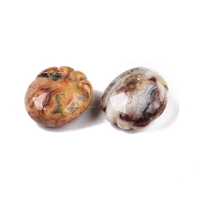 Natural Crazy Agate Footprint Figurines DJEW-N003-02G-1