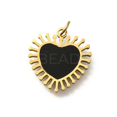 304 Stainless Steel Enamel Charms STAS-R153-08G-02-1