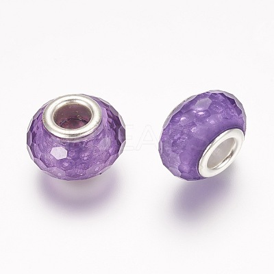 Faceted Resin European Beads RPDL-J011-07-1