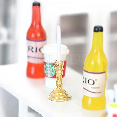 Alloy Candle Holder Miniature Ornaments PW-WG7A026-01-1