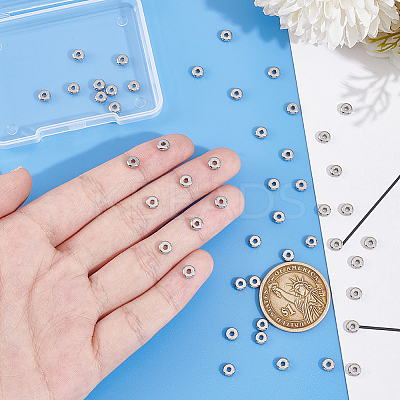 50Pcs 304 Stainless Steel Beads STAS-UN0059-85-1