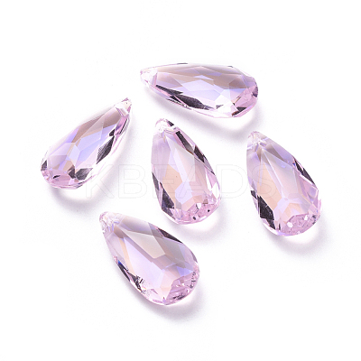 Glass Rhinestone Pendants RGLA-L022-A-223MO-1
