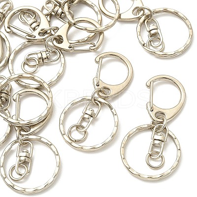 10Pcs Alloy Keychain Clasp Findings PALLOY-YW026-02-1