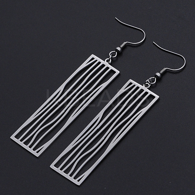 Tarnish Resistant 201 Stainless Steel Dangle Earrings STAS-S105-JN614-1-1