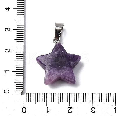 Natural Lepidolite Pendants G-B127-12P-07-A-1
