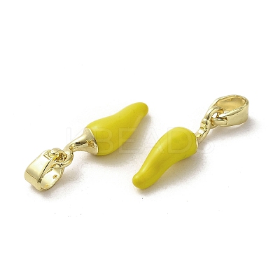 Brass Enamel Pendants KK-E092-31G-01-1