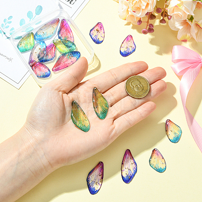 4 Sets Epoxy Resin Pendants RESI-CJ0005-18-1