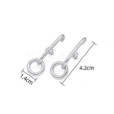 304 Stainless Steel Stud Earrings STAS-OY003-64P-1