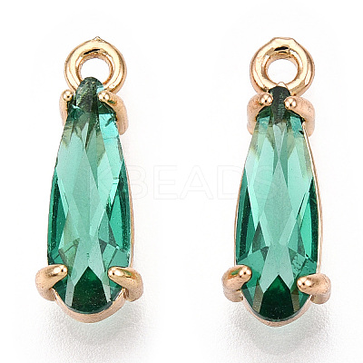 Faceted Glass Pendants GLAA-T010-004C-1