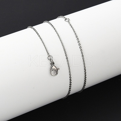 Brass Rolo Chains Necklaces for Women NJEW-D302-43B-1