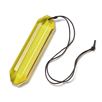 Glass Rectangle Hanging Suncatchers HJEW-P018-C02-1