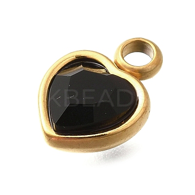 304 Stainless Steel with Rhinestone Pendants STAS-Q346-01G-05-1