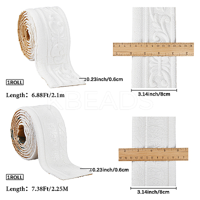 2Pcs 2 Styles Self-Adhesive XPE Grain Contact Paper DIY-CP0012-20B-1