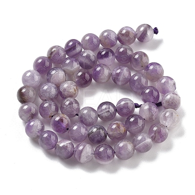 Natural Amethyst Beads Strands X-G-G779-8MM-05A-1