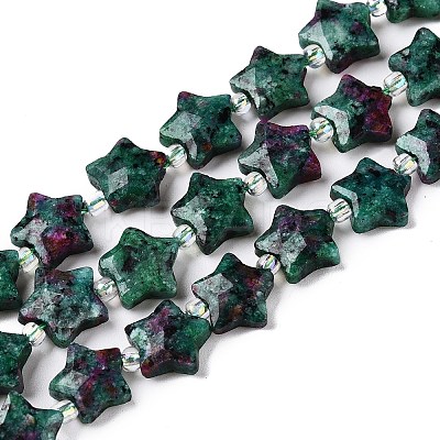 Natural Ruby in Zoisite Beads Strands G-T138-194-1