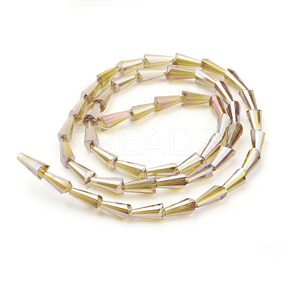 Electroplate Glass Beads Strands EGLA-Q033-M-1