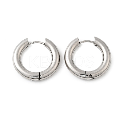 Tarnish Resistant 202 Stainless Steel Huggie Hoop Earrings EJEW-O087-08K-P-1