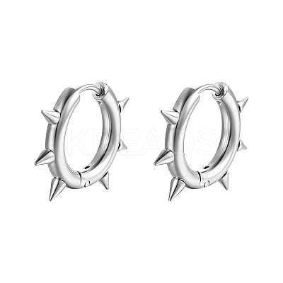 Stainless Steel Hoop Earrings for Men PW-WGCB245-02-1