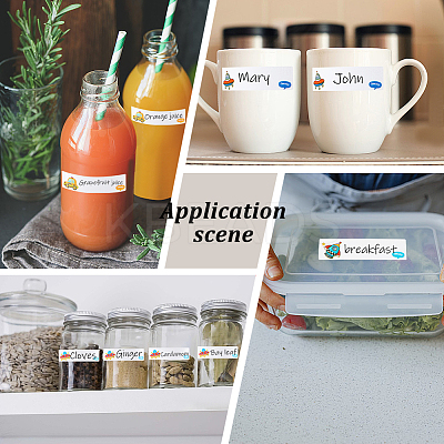 Self-Laminating Write-On Waterproof Baby Bottle Labels DIY-WH0504-25D-1