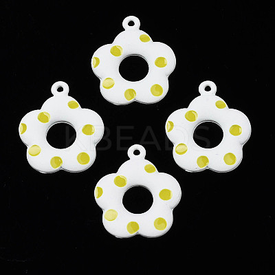 Spray Painted Alloy Pendants PALLOY-S142-002B-NR-1