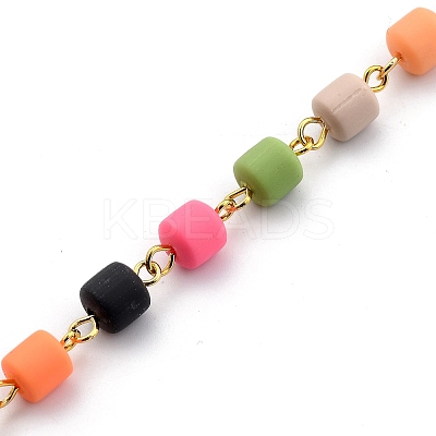 Handmade Polymer Clay Beaded Chains AJEW-JB00727-1