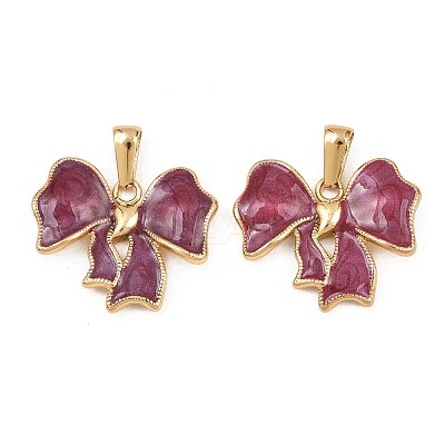 304 Stainless Steel Enamel Pendants STAS-P438-11G-1