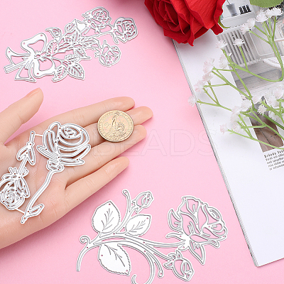 3Pcs 3 Styles Carbon Steel Cutting Dies Stencils for DIY Template DIY-GF0007-91-1