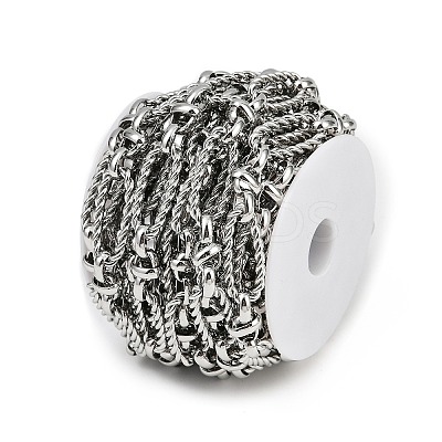 304 Stainless Steel Twist Oval Link Chains CHS-C017-08P-1