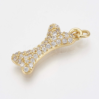Brass Micro Pave Cubic Zirconia Pendants ZIRC-Q018-017G-1