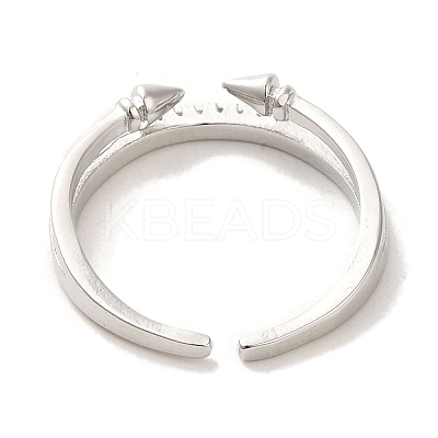 Brass Micro Pave Cubic Zirconia Rings for Women RJEW-E295-41P-1