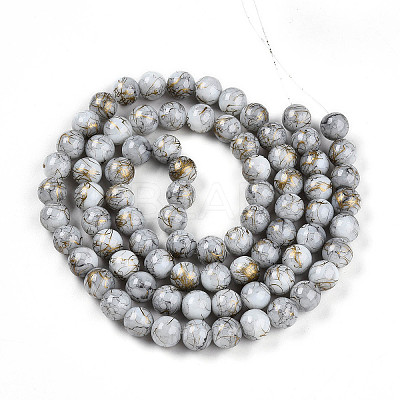 Baking Paint Glass Beads Strands DGLA-N003-10mm-B01-1