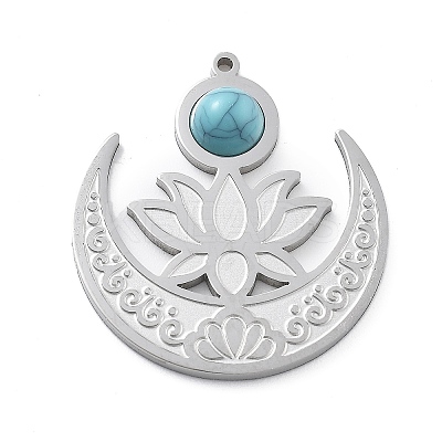 Synthetic Turquoise Pendants STAS-I327-18P-1