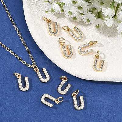SHEGRACE Brass Micro Pave Clear Cubic Zirconia Pendants XGRQ29363-394G-U-1
