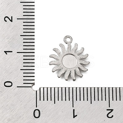 304 Stainless Steel Micro Pave Rhinestone Charms STAS-G369-05P-1