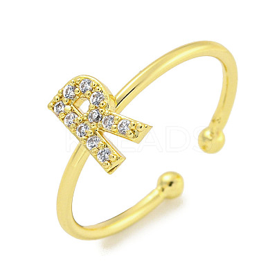 Rack Plating Brass Open Cuff Rings for Women RJEW-F162-02G-R-1