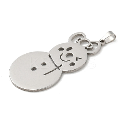 Christmas Theme 304 Stainless Steel Pendants STAS-Q005-01P-05-1