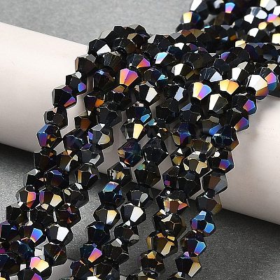Transparent Electroplate Glass Beads Strands LS-GLAA-F029-2mm-A02-1