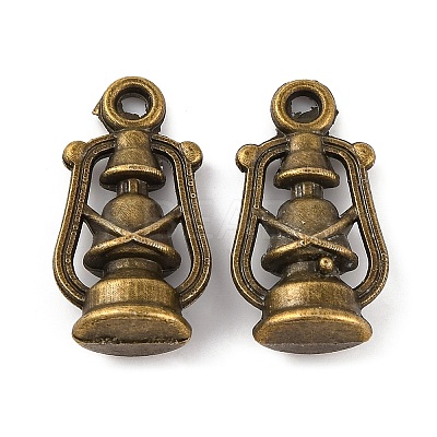 Tibetan Style Alloy Lantern/Oil Lamp Pendants TIBEP-Q041-092AB-NR-1