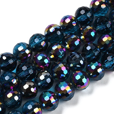 Transparent Electroplate Glass Beads Strands EGLA-N002-31-H03-1
