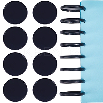 12Pcs Plastic Loose Leaf Ring Round Binder Discs DIY-CP0010-97A-1