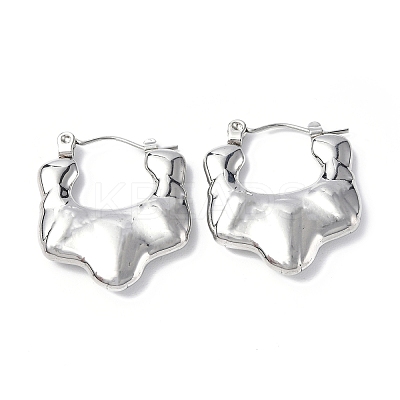 Non-Tarnish 304 Stainless Steel Hollow Twist Teardrop Hoop Earrings for Women LS-STAS-B034-15P-1