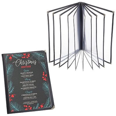 A4 Plastic Menu Book Protector AJEW-WH0237-11-1
