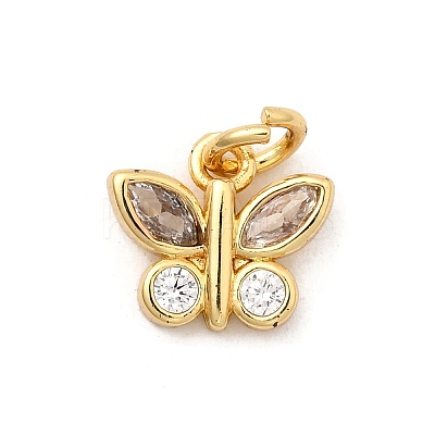 Brass Micro Pave Cubic Zirconia Pendants KK-I360-009G-01-1