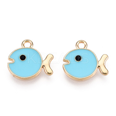 Light Gold Plated Alloy Pendants ENAM-T009-19A-1