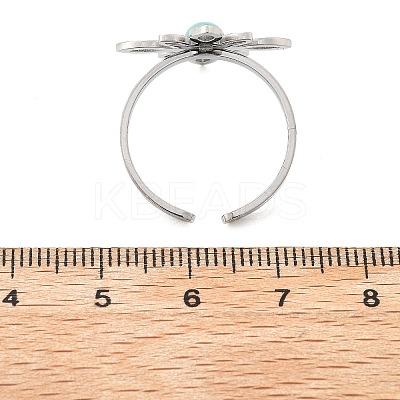 Synthetic Turquoise Finger Rings LS-RJEW-I110-02P-02-1