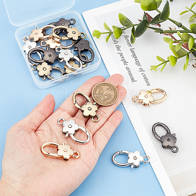 16Pcs 4 Colors Zinc Alloy Lobster Claw Clasps FIND-PH0006-29-1