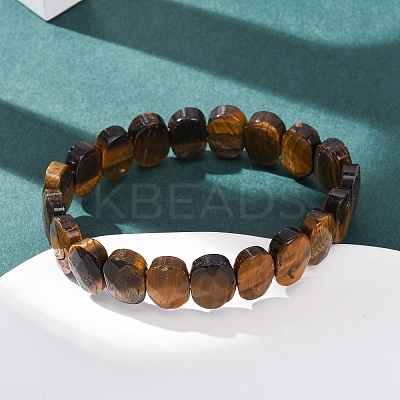 Natural & Synthetic Mixed Gemstone Faceted Beaded Stretch Bracelets for Women BJEW-K251-07-1