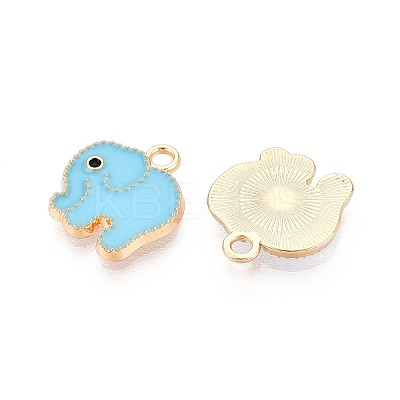 Alloy Enamel Charms PALLOY-T092-31G-1