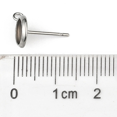 Non-Tarnish 304 Stainless Steel Stud Earring Settings & Findings STAS-MSMC002-05P-1