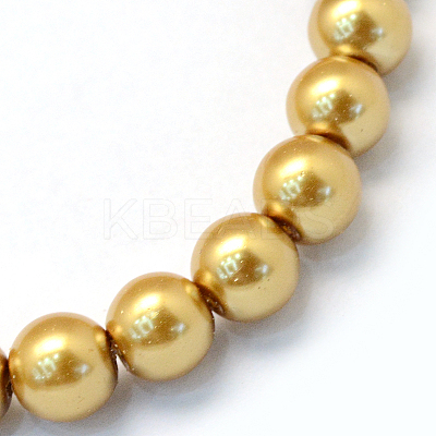 Baking Paint Glass Pearl Bead Strands X-HY-Q003-3mm-08-1